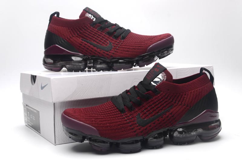 2019 Nike Air VaporMax Flyknit 3.0 Wine Red Black Shoes